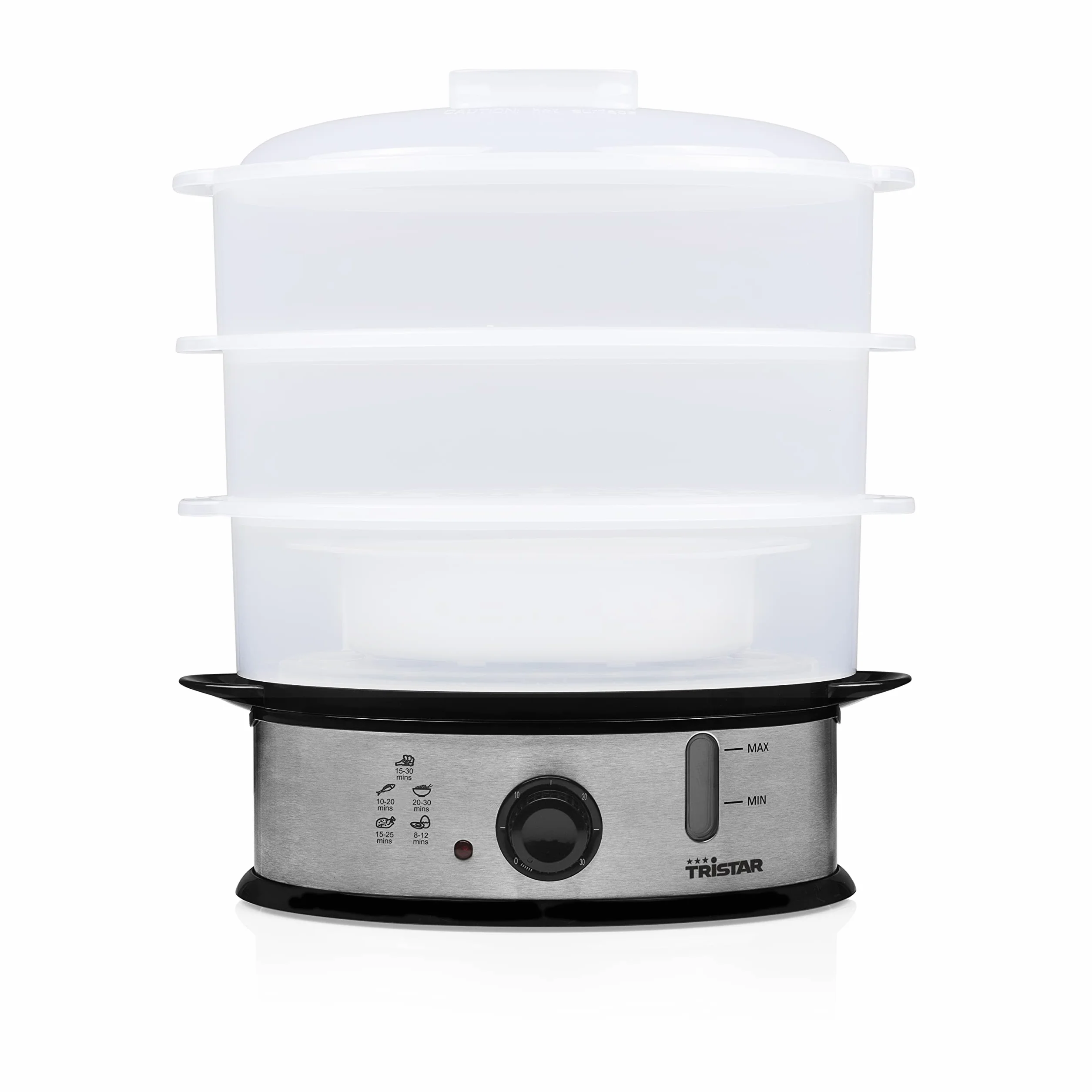 TRISTAR VS-3914 Vaporiera per Alimenti Senza BPA, Plastica, Argento, XXL