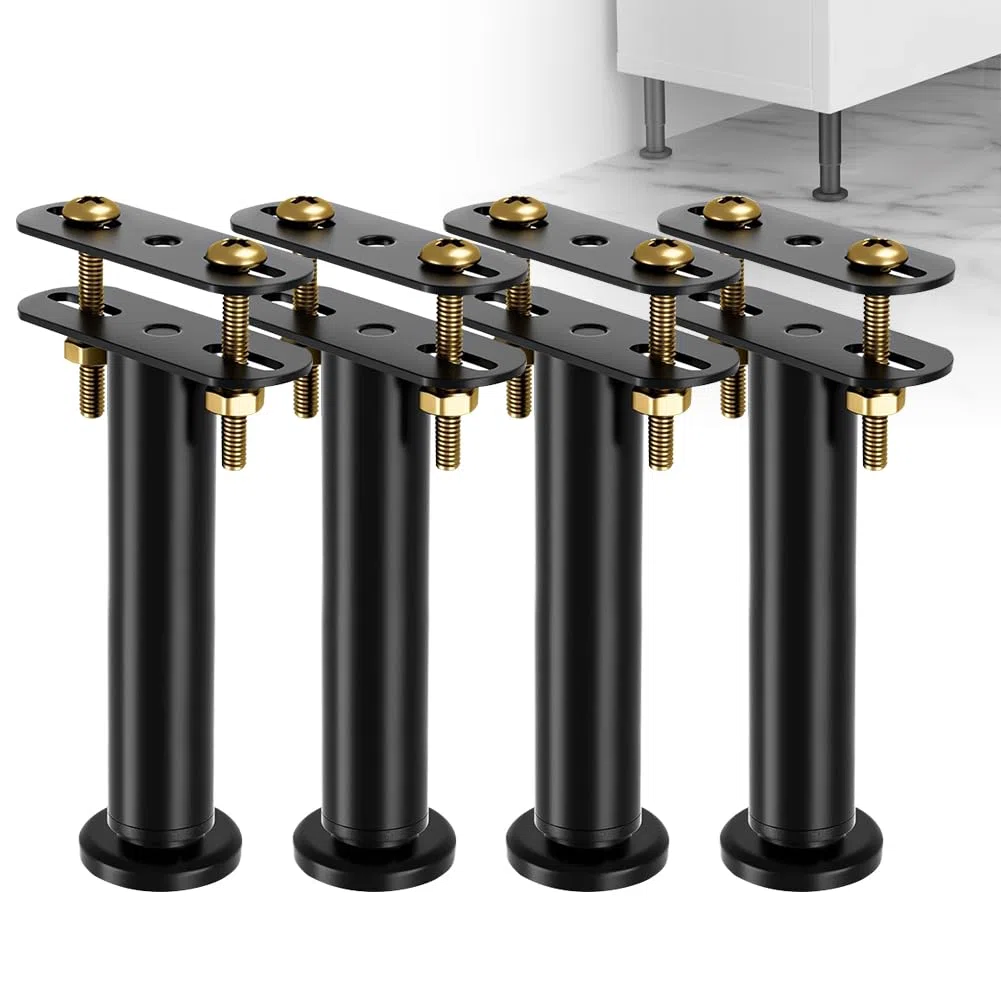 Piedini per Mobili 4 Pezzi, piedi letto regolabili in altezza 25 – 42 cm, piedi per rete a doghe piedini regolabili per mobili per Rete a Doghe Per Reti Letto Pesanti/in Legno/King/Queen Size