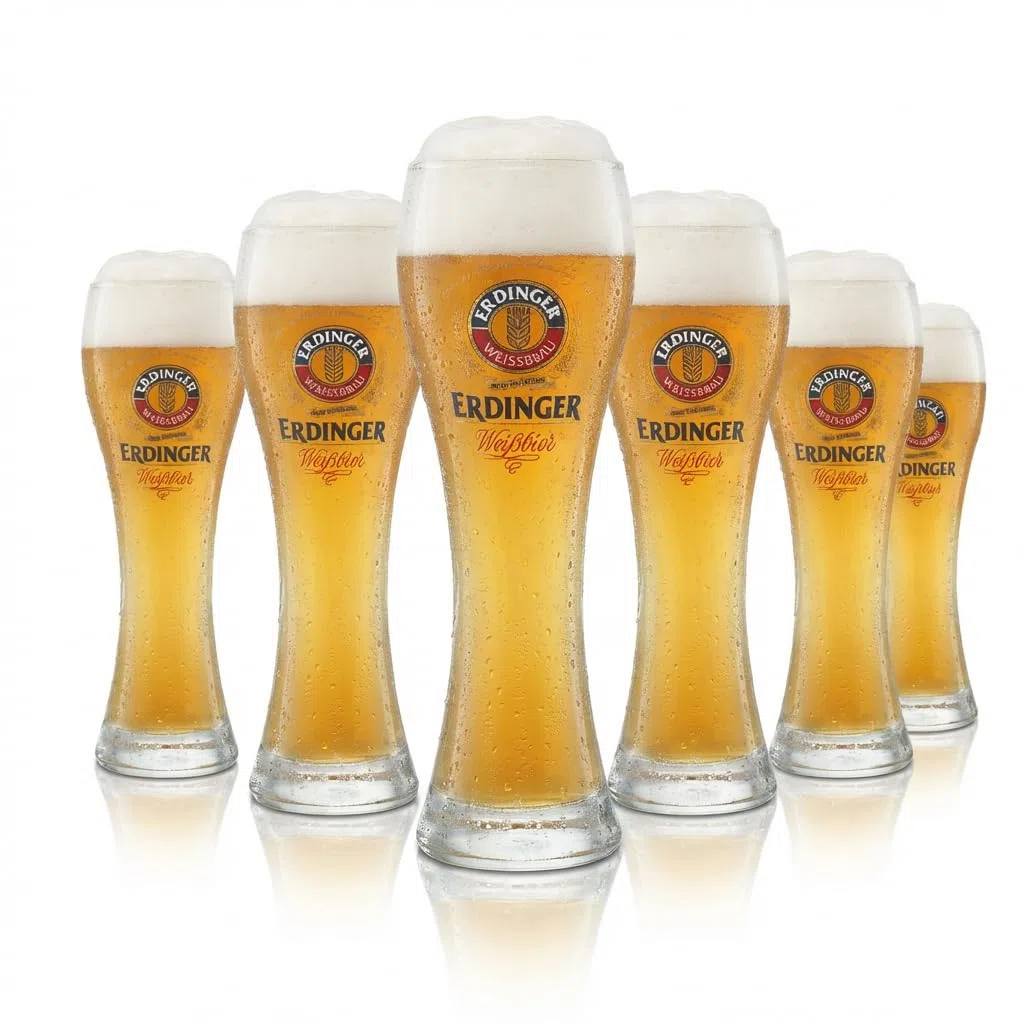 Erdinger Set di 6 bicchieri da birra, 0,3 l