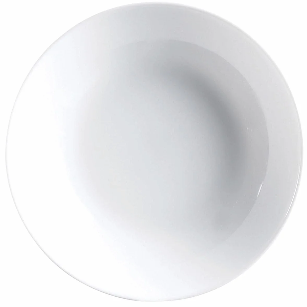 Luminarc - Diwali, Set di 6 piatti fondi senza ala in vetro opale extra resistente, 20 cm, colore bianco