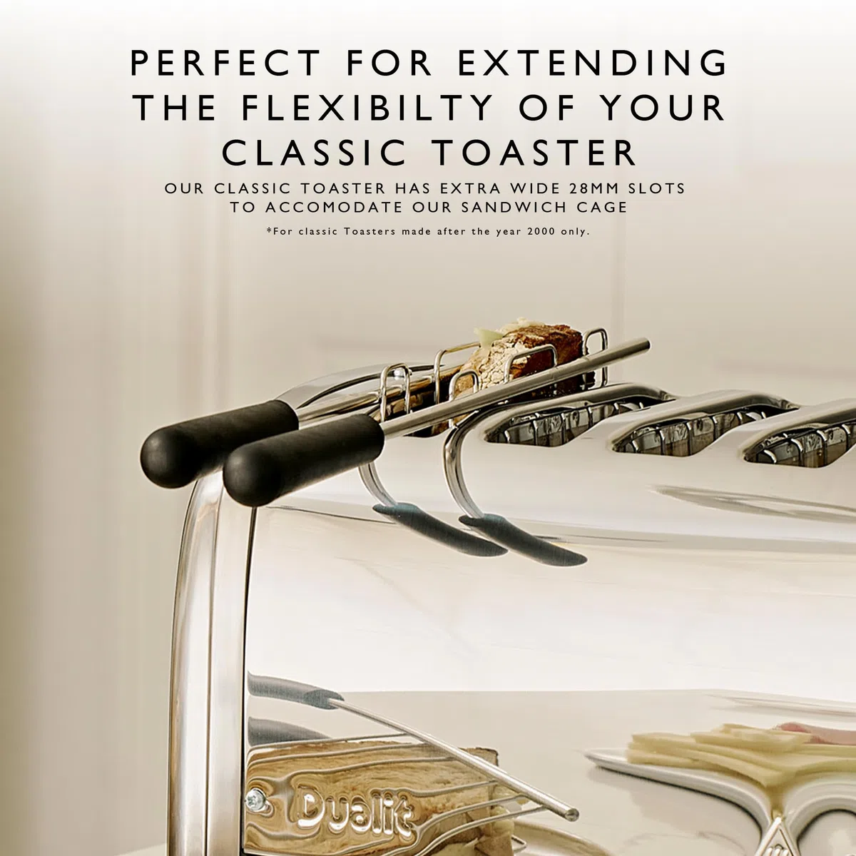 Dualit Dualit Pinze per Toast per Dualit Classic Tostapane 1 Pinze Tostapane per Toast e Sandwich Pinze per Tostapane con Vassoio di Raccolta