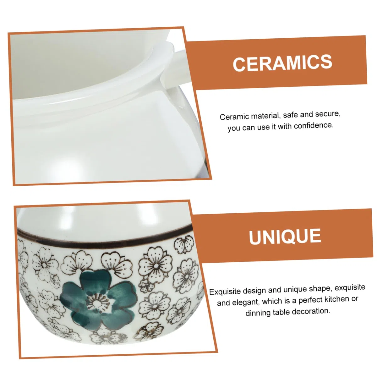 IMIKEYA Vaso Di Spezie Barattolo Di Stoccaggio Di Zucchero Titolare Di Spezie Di Stoccaggio Barattoli Di Ceramica Vasetto Di Zucchero Vaso Di Sale Vaso Di Ceramica