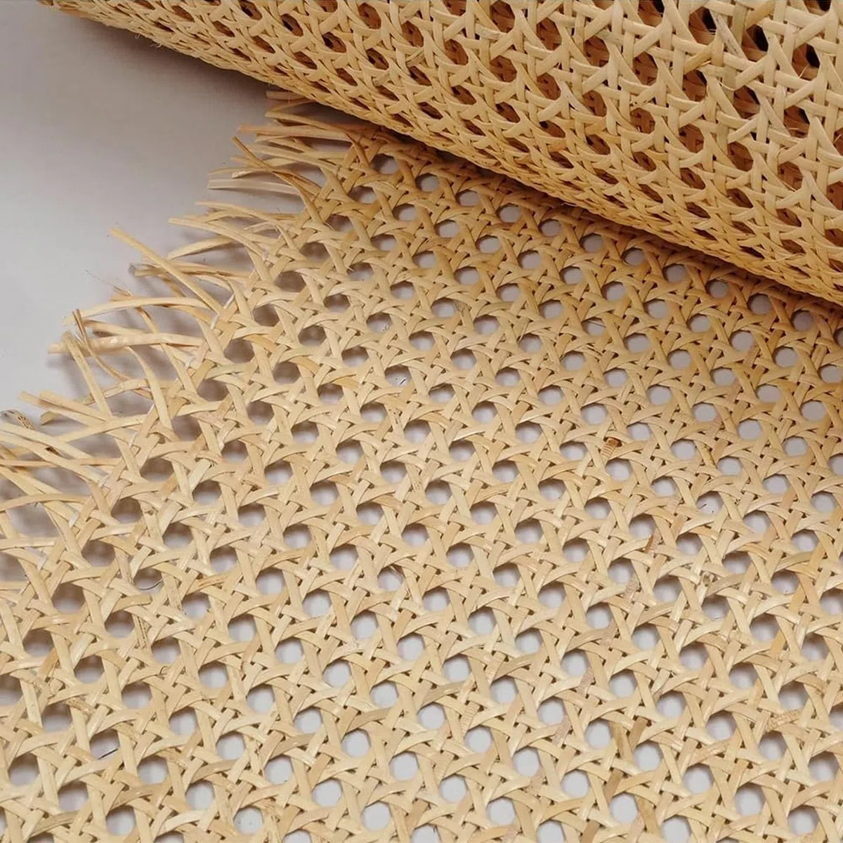 Rotolo di Nastro in Rattan Naturale Rete Aperta Materiale, Paglia di Vienna per Sedie, Foglio di Tessitura di Canna a Rete Aperta Pre-Tessuta, Rattan Naturale Rotolo per Mobili Riparazioni (Size : 45