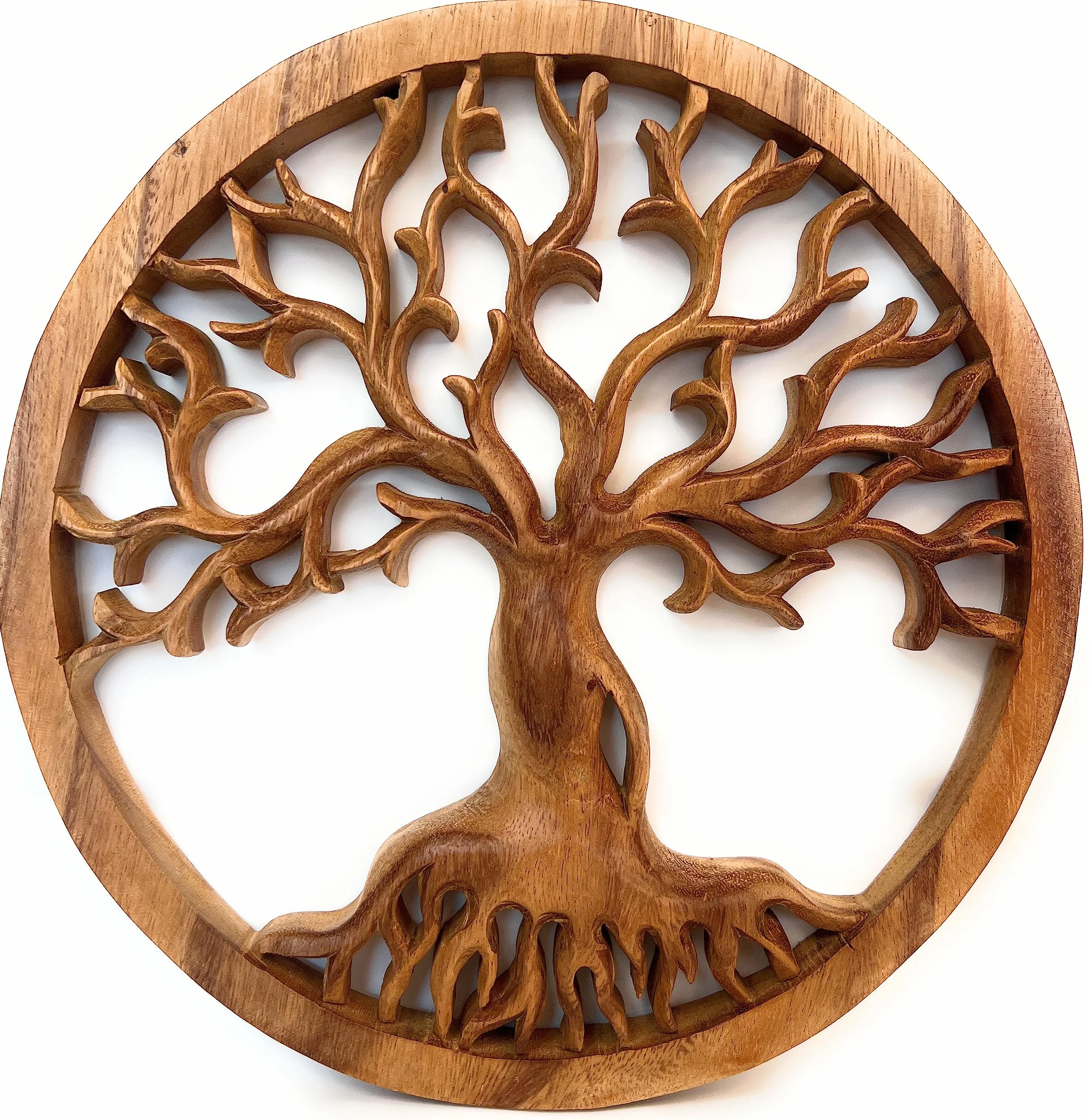 Trintura Albero della vita in legno, 20 cm, decorazione da parete in legno di acacia, albero della vita, idea regalo