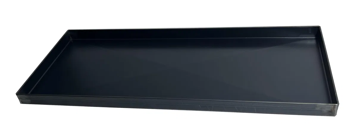 [2 PEZZI] Teglia ferro blu 40x17x2 Cm, misure per forno Effeuno con diagonale antideformazione Spessore teglie 8/10 Pizza alta idratazione ideale per professionisti della pizza e focaccia