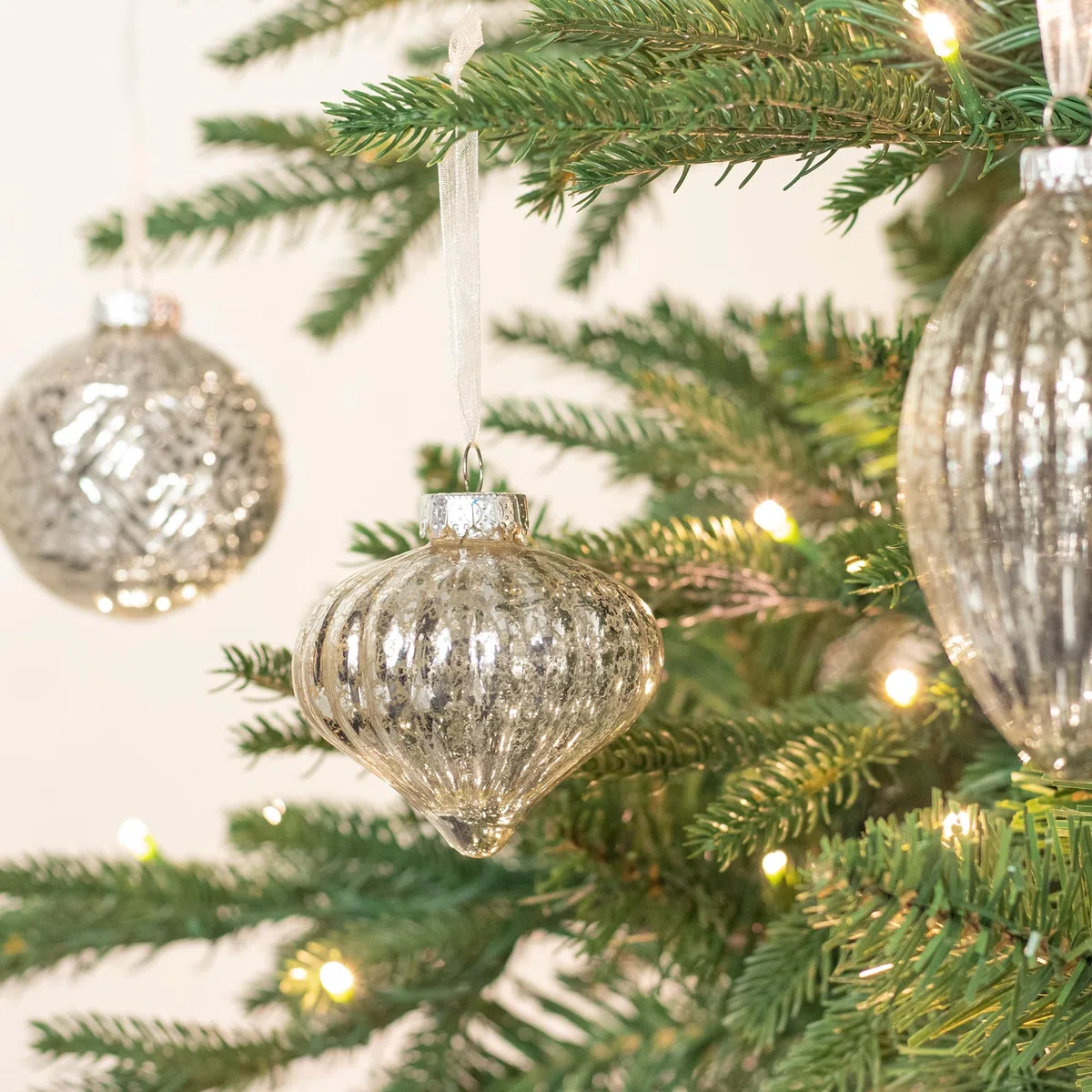 8 pezzi palline di natale champagne vetro palla di vetro glass ciondoli e pendenti palline ornamento di mercurio deocro natalizio Appendiabiti Decorazioni natalizie Addobbi