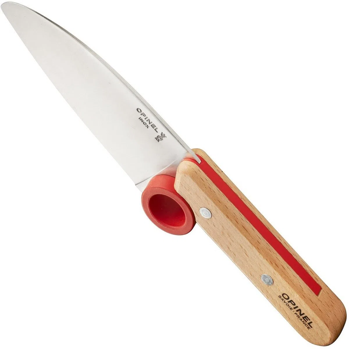 T&R Opinel Le Petit Chef, Bambini, Set di coltelli da Cucina, 2 Pezzi, Coltello da Cucina, Protezione Dita, Inossidabile