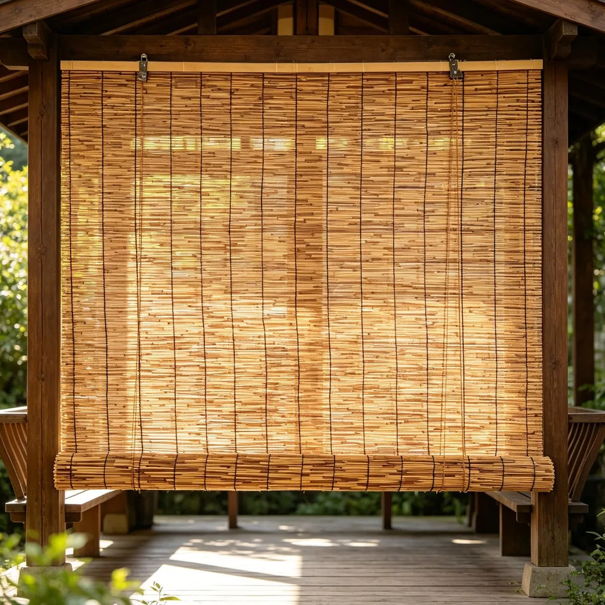 Tenda in bambù Naturale per Esterno e Interni Intrecciata a Mano 60x200cm Tapparella Avvolgibile Con Sollevatore,Tenda Oscurante per Porta Finestra Persiana in canna Protezione solare
