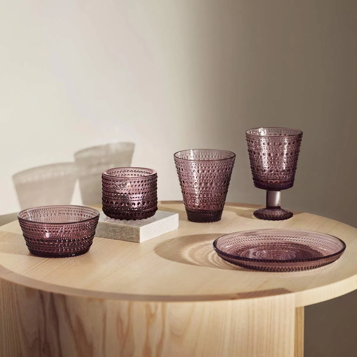iittala - Portacandele Kastehelmi 6,4 cm, viola