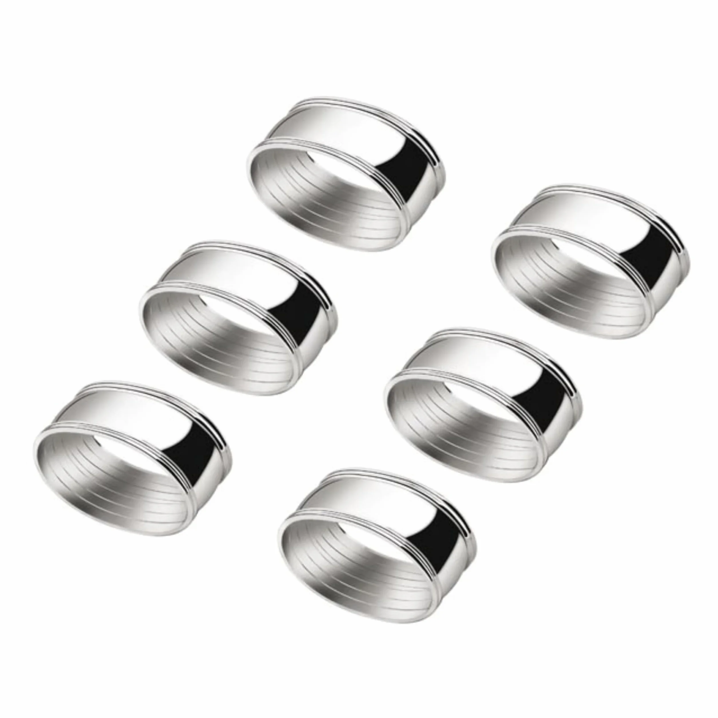 Bredemeijer Zilverstad - Portatovagliolo Ovale 5,5 cm - Set da 6 Pezzi