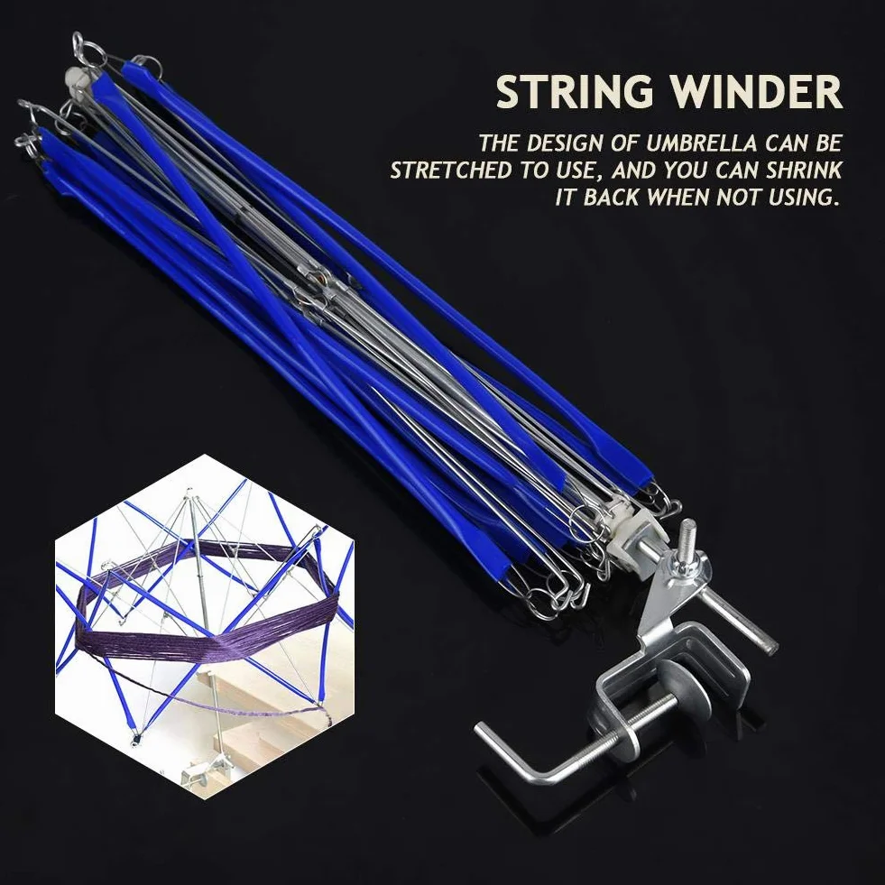 HEEPDD Avvolgitore per Palline di Filato, Yarn Ball Winder Holder Knitting Arcolaio Maglieria da Tavolo Ombrello Avvolgitore Filato