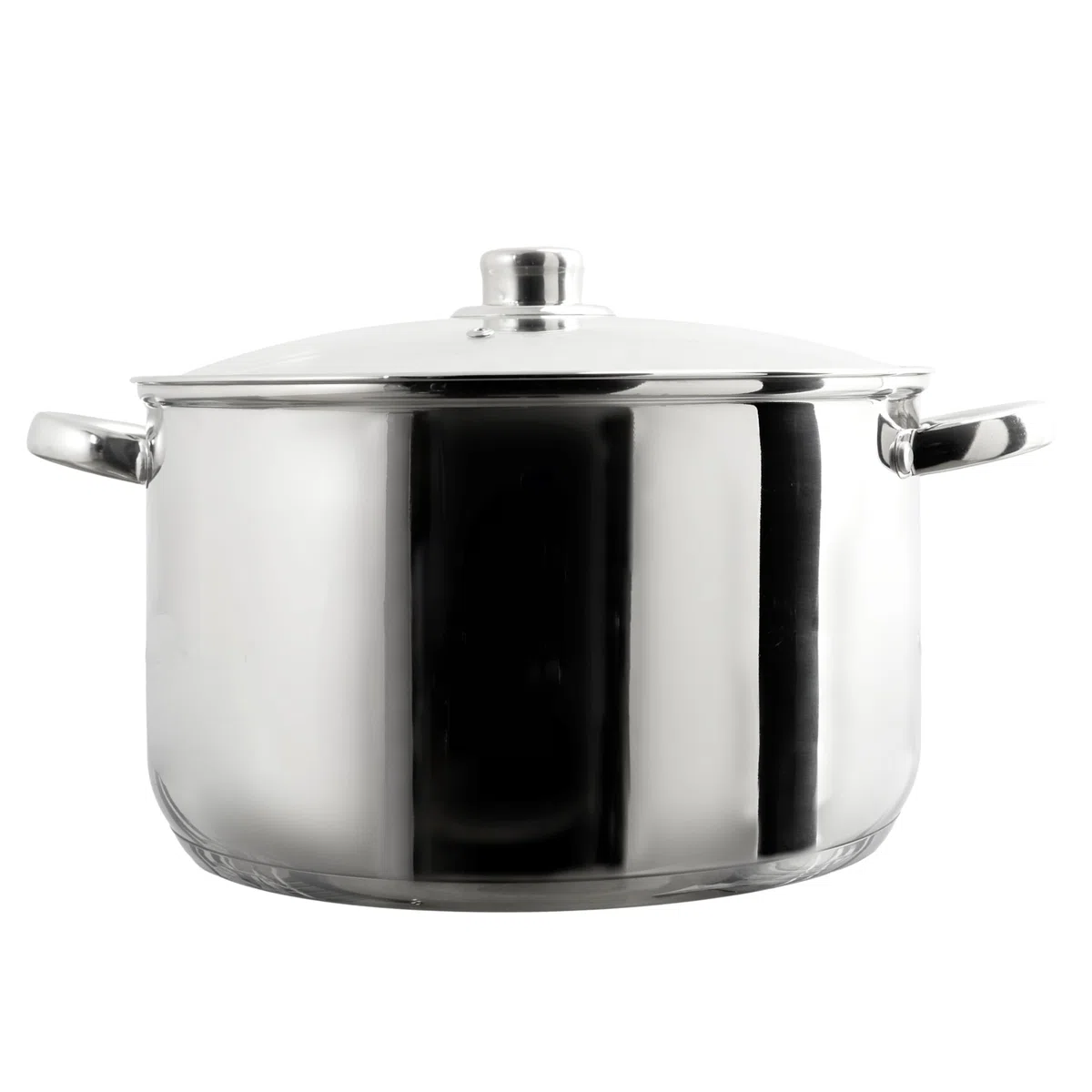 Cook Concept, KC0005, pentola in Metallo con Coperchio in Vetro, capacità 10 l, Compatibile con Tutte Le fonti di Calore, Ideale per zuppe e stufati, Design Elegante, Finitura Argento, 10 l Argento