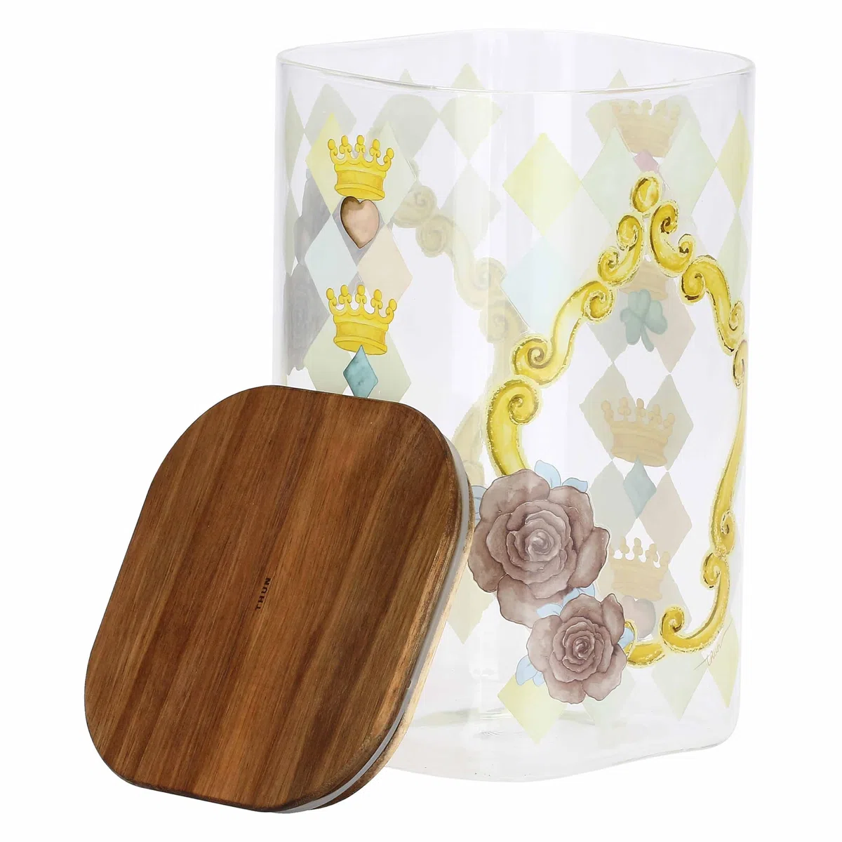 THUN Biscottiera in Vetro Borosilicato Incanto di Primavera, 4 L