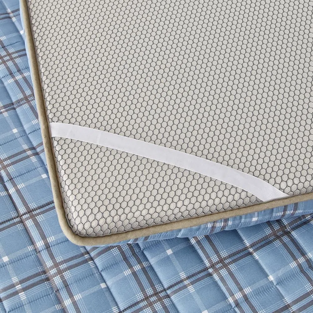 Materassino futon portatile, materasso futon giapponese, tappetino da viaggio, tatami, letto per gli ospiti, super morbido, topper per pavimento (blu navy, 90 x 190 cm)