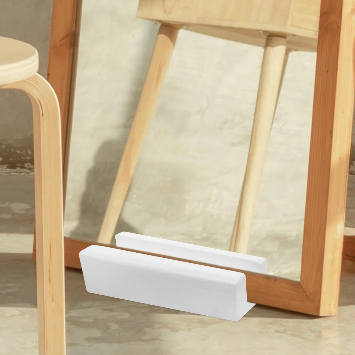 DOITOOL Supporto Per Specchio a Figura Intera in Legno 9.84X2.76X2.76 Pollici Base Antiscivolo Supporto Stabile Per Specchio Da Terra Espositore Per Opere D'Arte Casa Ufficio
