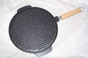 Sirio Double Face Grill Tondo, Alluminio Pressofuso, Nero/Bianco, 32, 32 cm