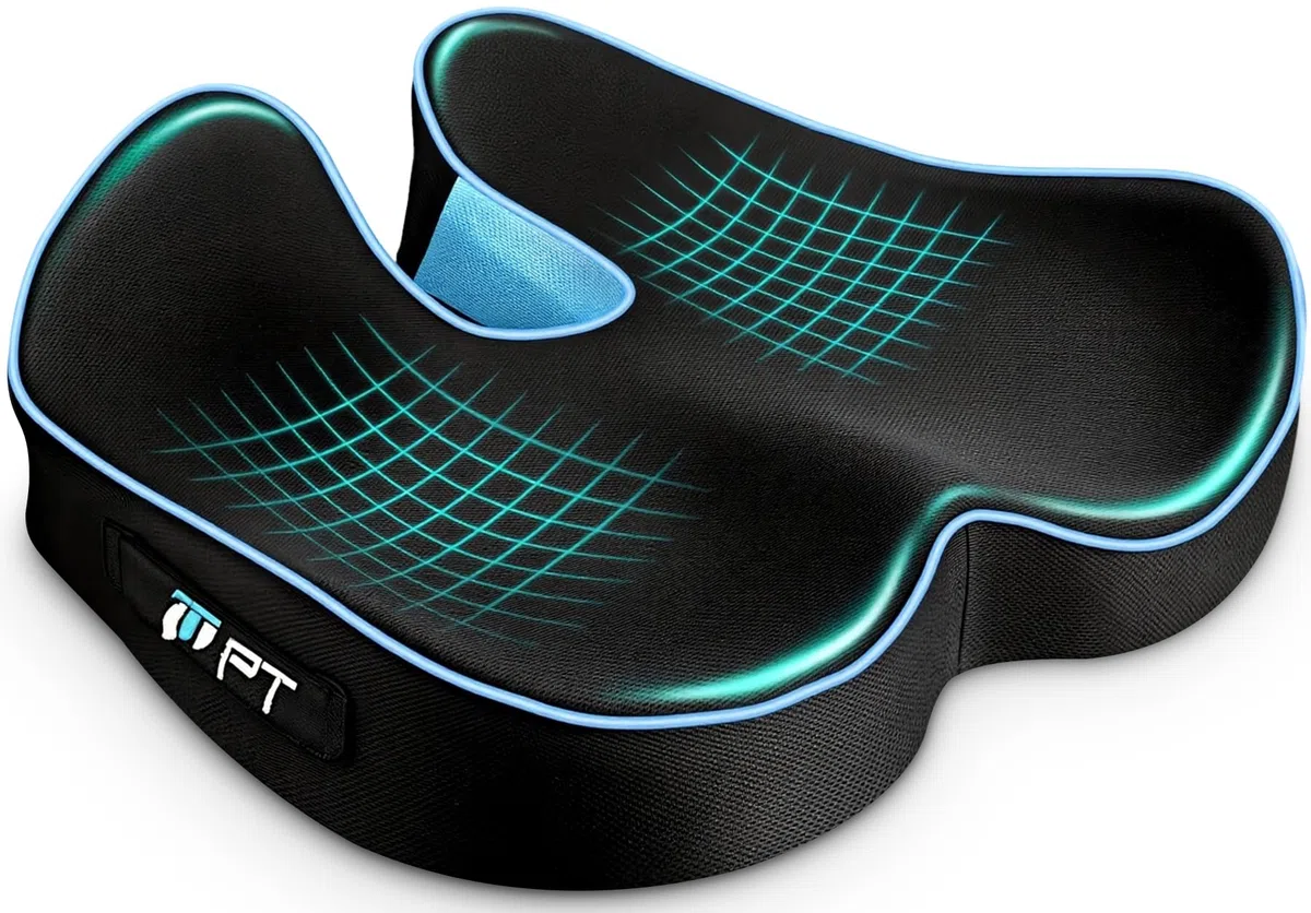 POOTACK Cuscino Sedia Ufficio, Cuscino Sedile, Cuscino Memory Foam per Sedia da Scrivania, Cuscino Memory Foam per Ufficio Casa Auto e Sedia a Rotelle