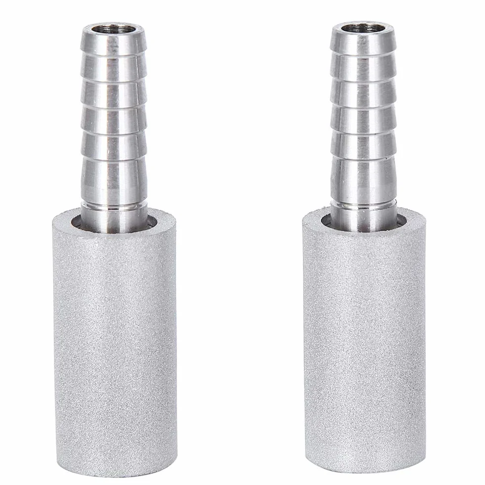 Pietra di aerazione dell'acciaio inossidabile della pietra di diffusione di 2Pcs 0.5μm con gli accessori di fermentazione del diametro esterno di 1/4 di pollice