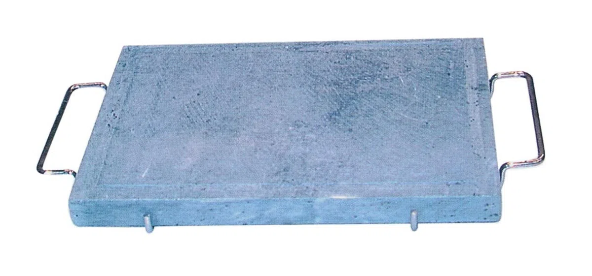 Pietra Ollare con Telaio Cromato Cm.25X35X2,5