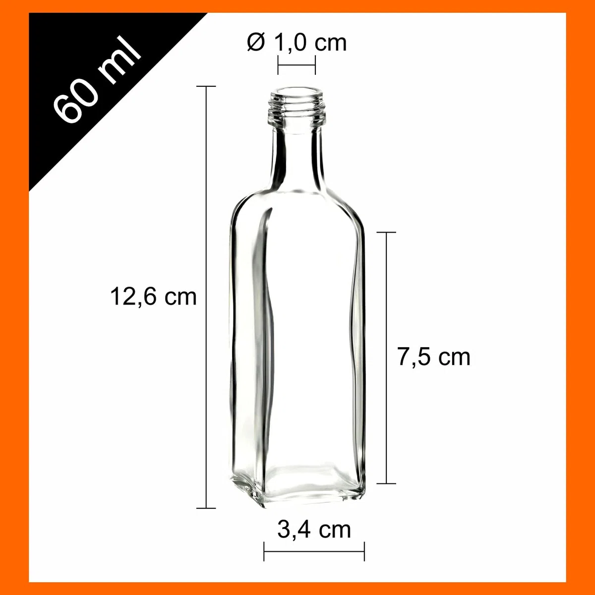 gouveo Set di 40 bottiglie di vetro 60 ml Maraska con tappo a vite oro - mini bottiglia da 0,06 l da riempire - bottiglie di vetro per liquore, grappa, olio o come regalo (MFET060G)