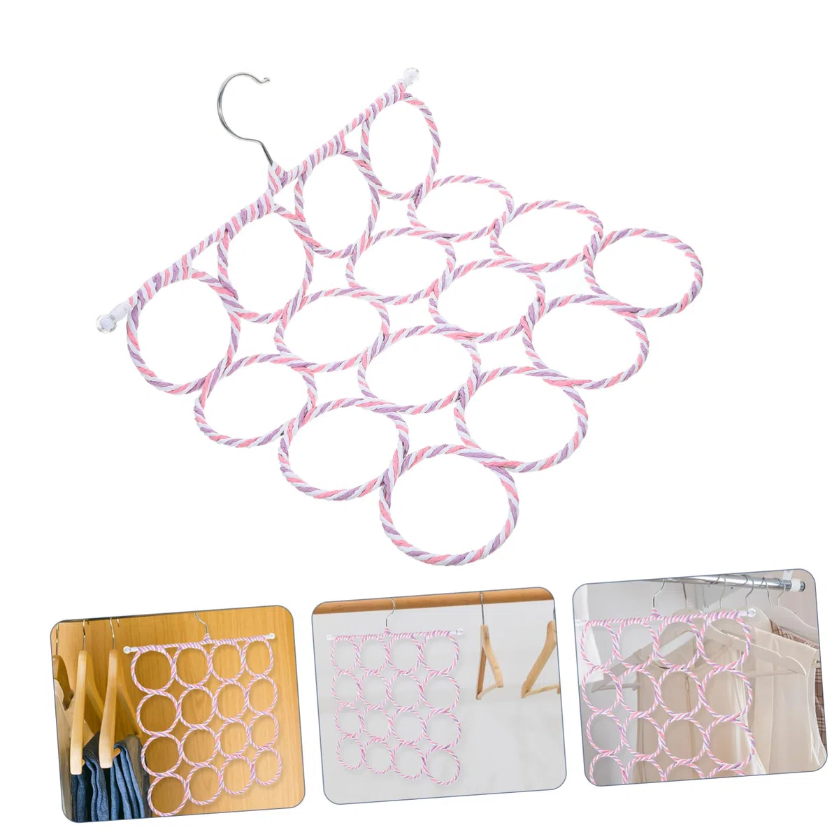 porta sciarpe gancio per cintura organizer per appendere la sciarpa grucce pieghevoli appendiabiti richiudibile Organizzatore porta grucce per sciarpe porta foulard per armadio