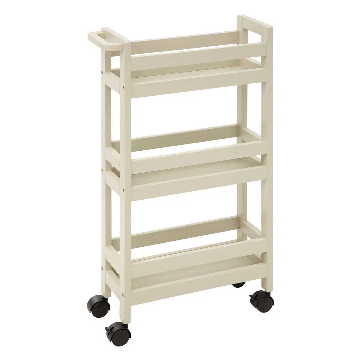 5five - carrello a 3 livelli colorama, beige naturale