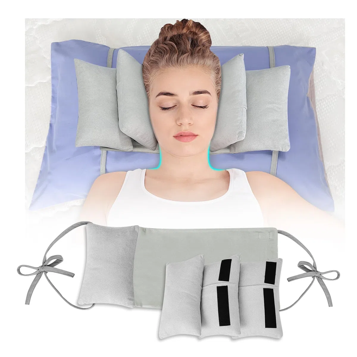 Cuscino per l'allenamento del sonno per la chirurgia per dormire in posizione verticale Mantenere la testa dritta Cuscino di bellezza per il viso Anti rughe Invecchiamento Cuscino facciale