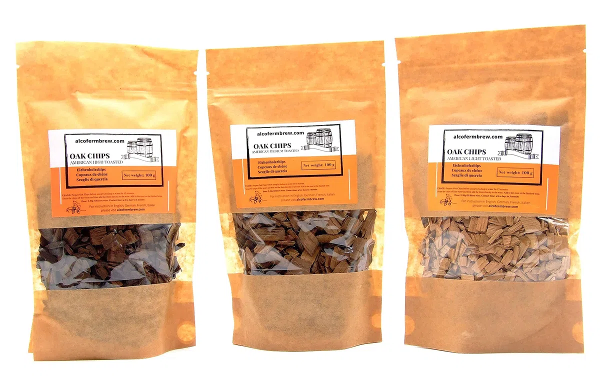 Set Scaglie di Quercia – 3 x 100g, Trucioli di Quercia, Set di Trucioli di Rovere Americano