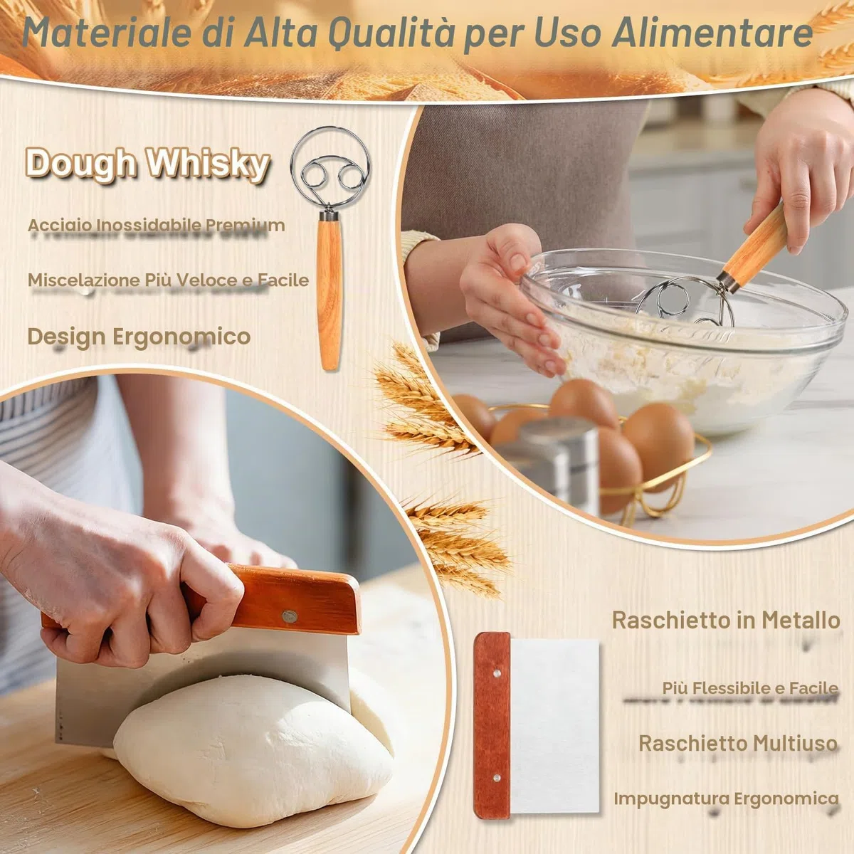 12 Pezzi Cestino Lievitazione Pane, Lievitazione Pane Rattan 25,4cm &23,5cm, Cesto in Rattan Naturale con Tela di Lino, Accessori per La Cottura Del Pane, Grande Regalo per Principianti