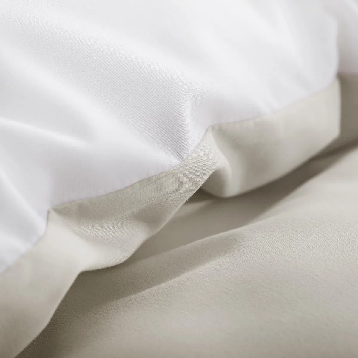 Aisbo copripiumino 240x260 biancheria da letto reversibile beige/bianco