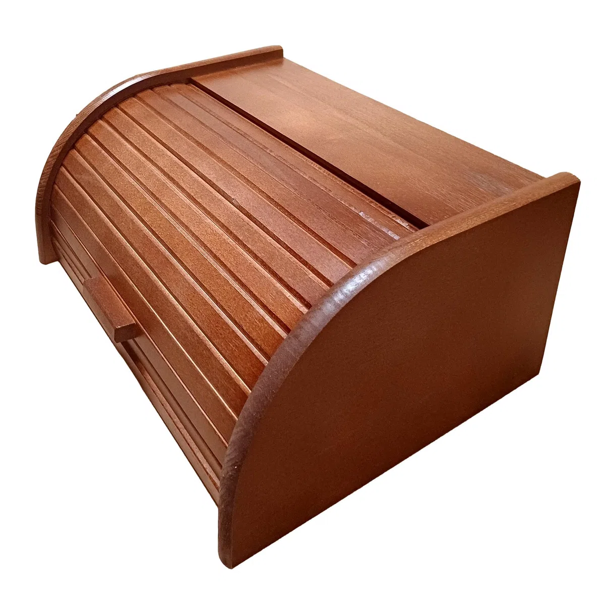 Contenitore per il pane in legno con chiusura a serranda per conservare il pane in cucina, Legno, Dark Brown, large
