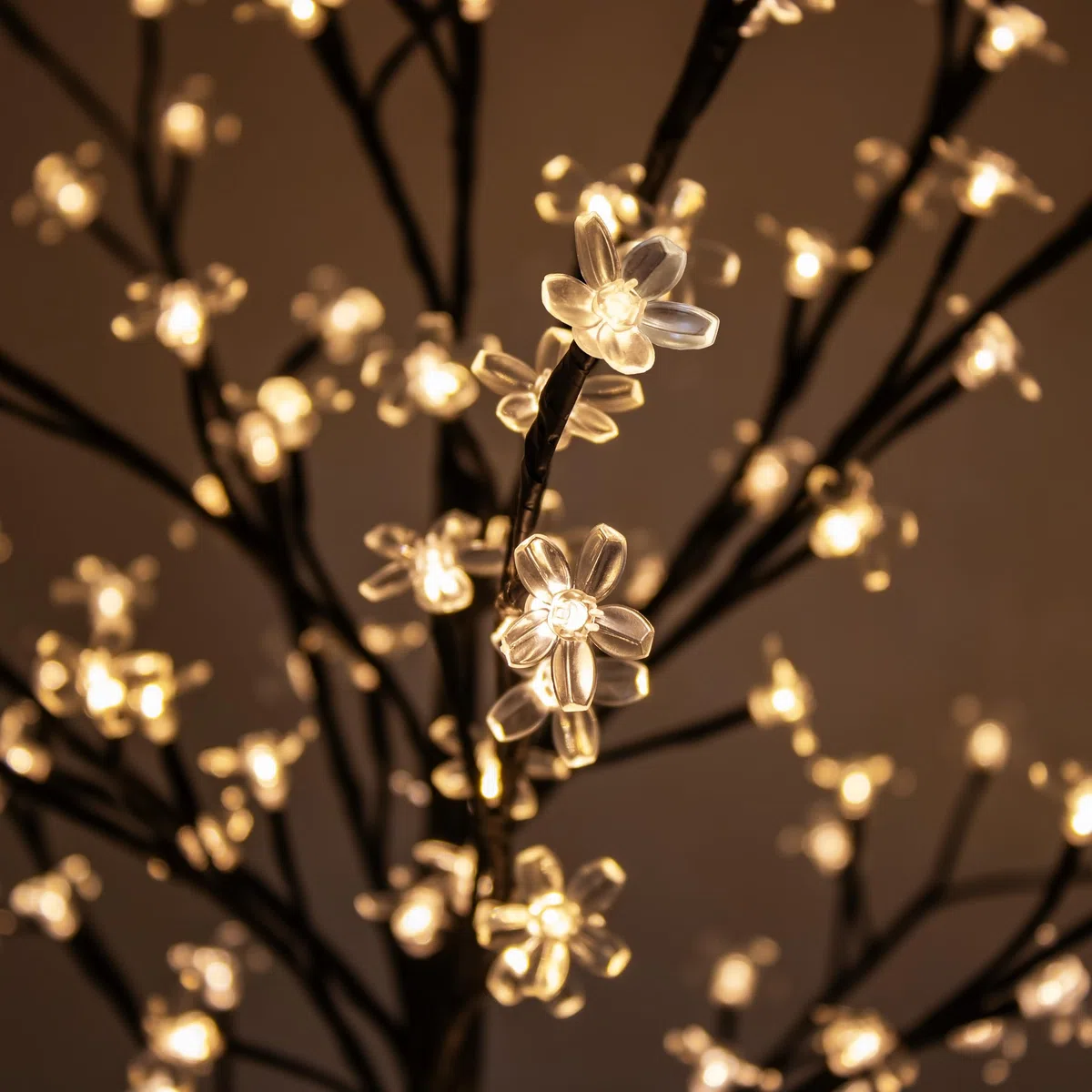 Spetebo Fiori di ciliegio albero per esterni con 180 fiori LED – H 180 cm – Albero luminoso Sakura bianco caldo illuminato con spina IP44 – Decorazione da giardino illuminazione natalizia albero di