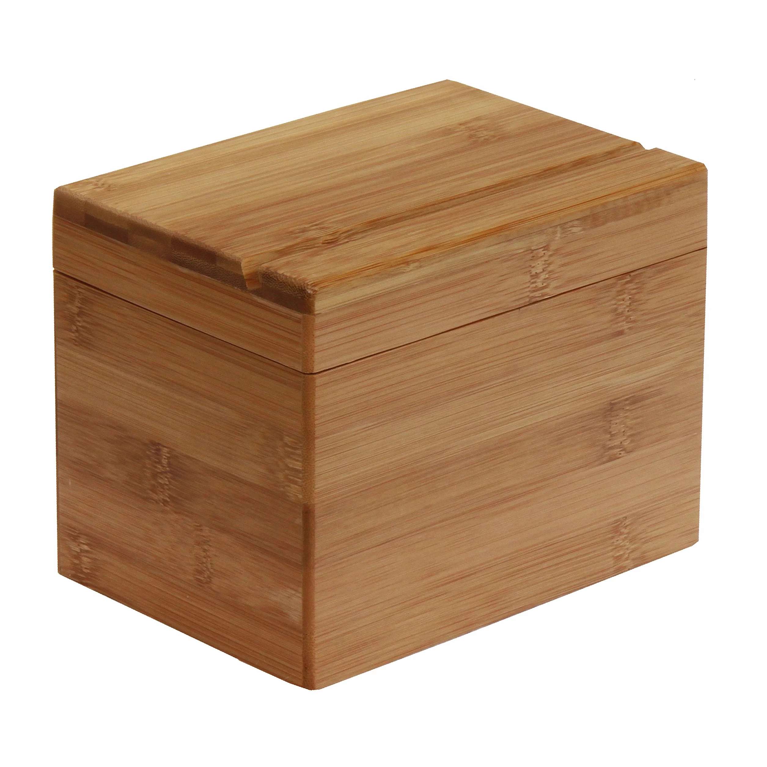 Oceanstar Bamboo Recipe Box with Divider, Natural by Oceanstar