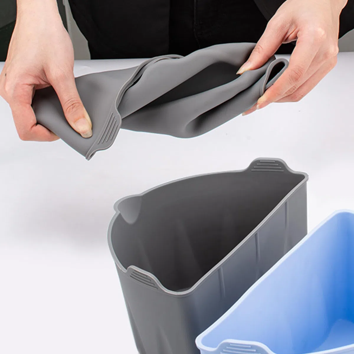 Buachois Divisore per Pentola a Cottura Lenta Inserto Divisorio per Casseruola in Silicone Riutilizzabile con Manico per La Cucina Domestica, Separatore Alimenti Multiuso per Slow Cooker
