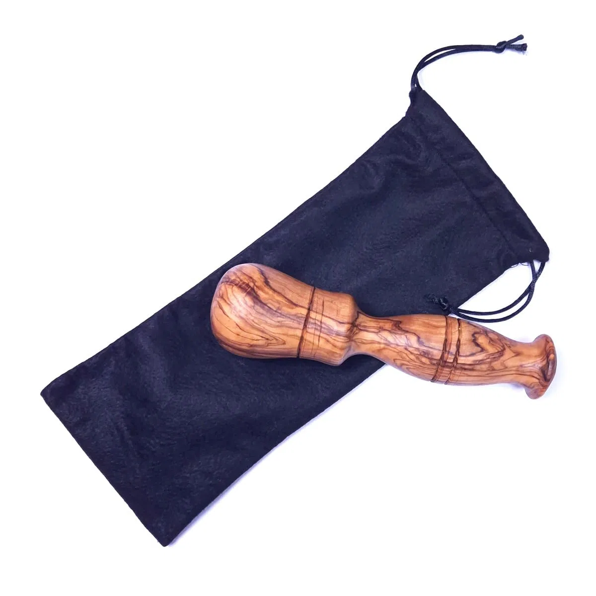 Pestello Artigianale in Legno di Ulivo – Lavorazione Artigianale – Naturalmente Antibatterico - Eleganza Naturale 6x6x19 cm