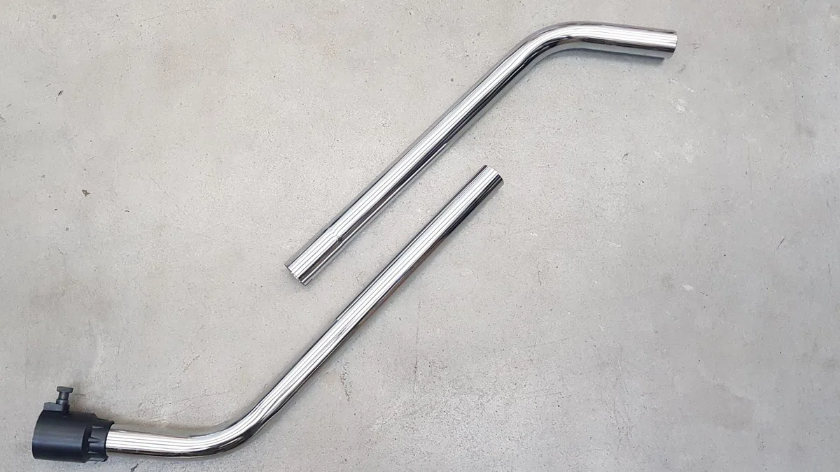 Prolunga acciaio cromato ad “S” per aspirapolvere Wirbel diametro ø40 -ORIGINALE - modello 829-931- 935-98 -980-990 -