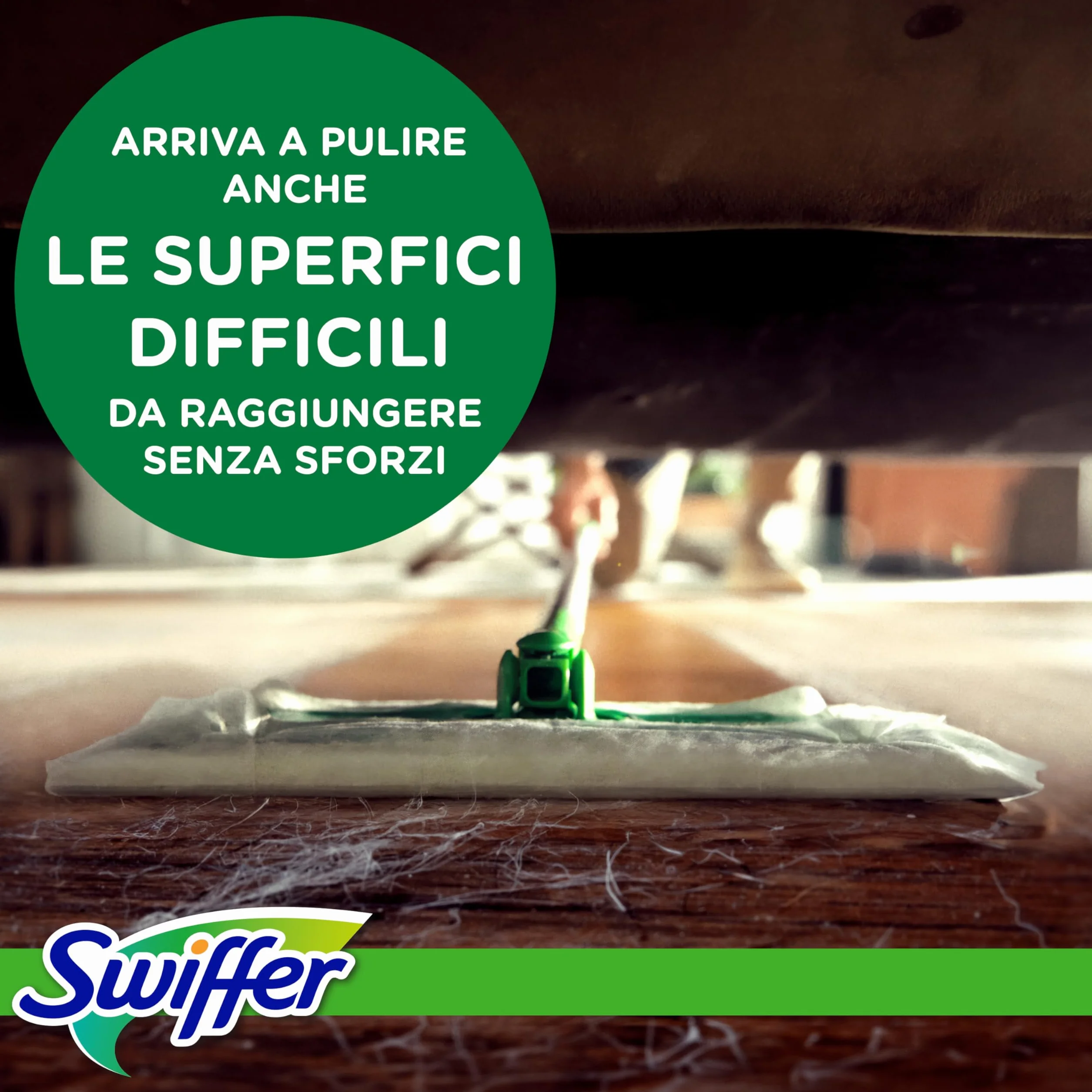 Swiffer Panni Di Ricambio Per Scopa 120 Pezzi, Per Catturare E Intrappolare 3 Volte Più Polvere, Sporco E Peli Di Una Scopa Tradizionale