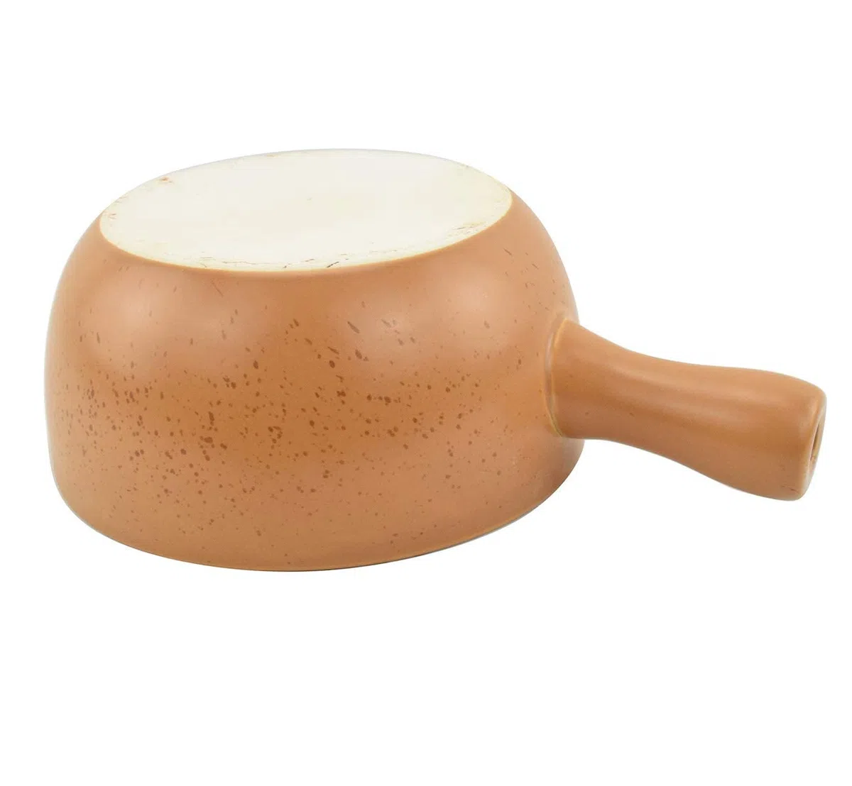 Padella per fonduta in ceramica ignifuga, gialla, diametro 22,5 cm Capacità 2,5 L. Resistenza al calore del materiale naturale fino a 400 gradi Celsius