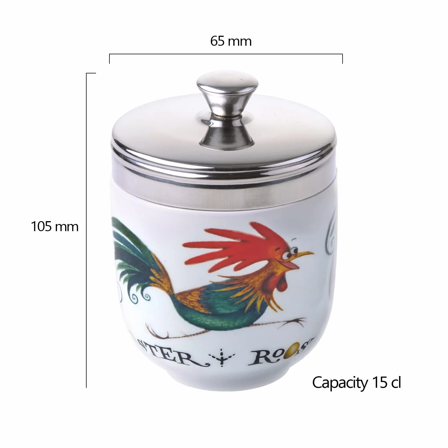 Bia International - Set di 2 bocche di bocce in porcellana - inseguimento di polli Design di Clare Mackie - Gadget da cucina caldaia - Sous Vide Cooking Pot