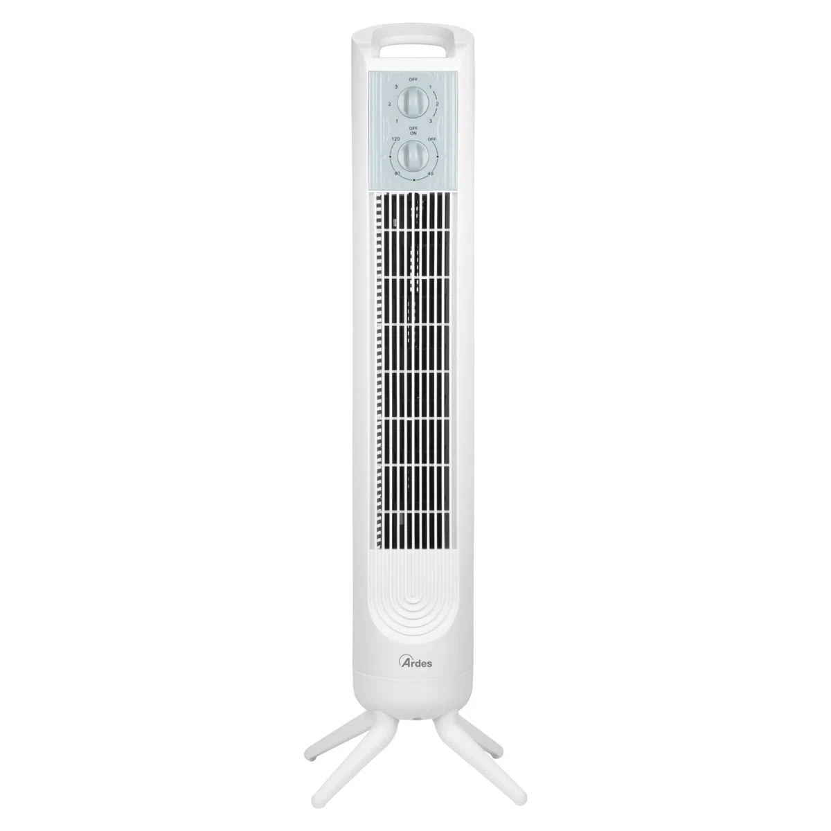 Ardes Elevate Ventilatore a Torre 45W con Oscillazione Automatica, 3 Velocità, Timer 120 Minuti, Maniglia di Trasporto e Altezza 81 cm