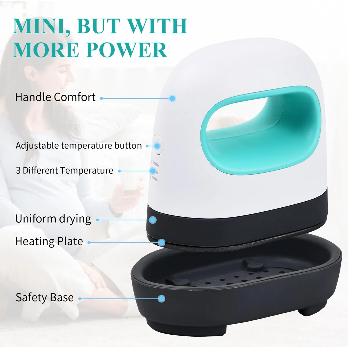 Jinlaili Mini pressa di calore con 3 livelli di riscaldamento, Mini Termopressa, Macchina per trasferimento di Calore, Mini Macchina per Stirare, Pressa a Caldo per Magliette, Scarpe, Cappelli