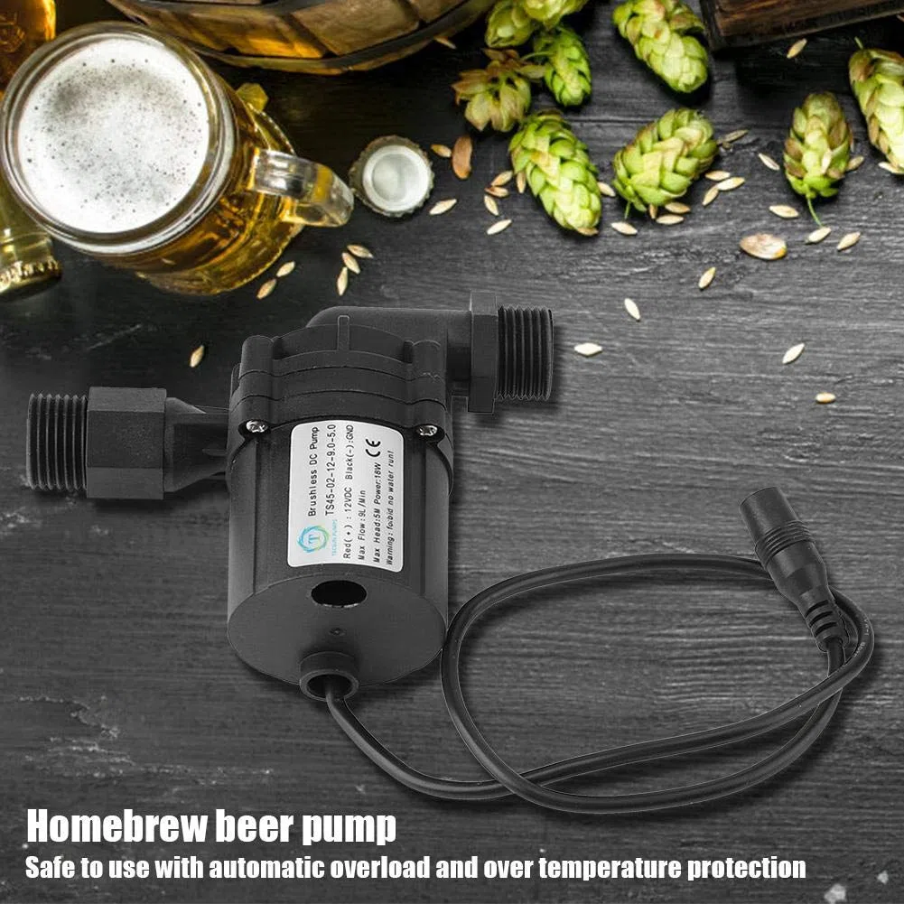Zerodis Birra Pompa di Birra DC 12V 18W Homebrew Pump Circulation Pompe per Birra per Case(Without Connector)