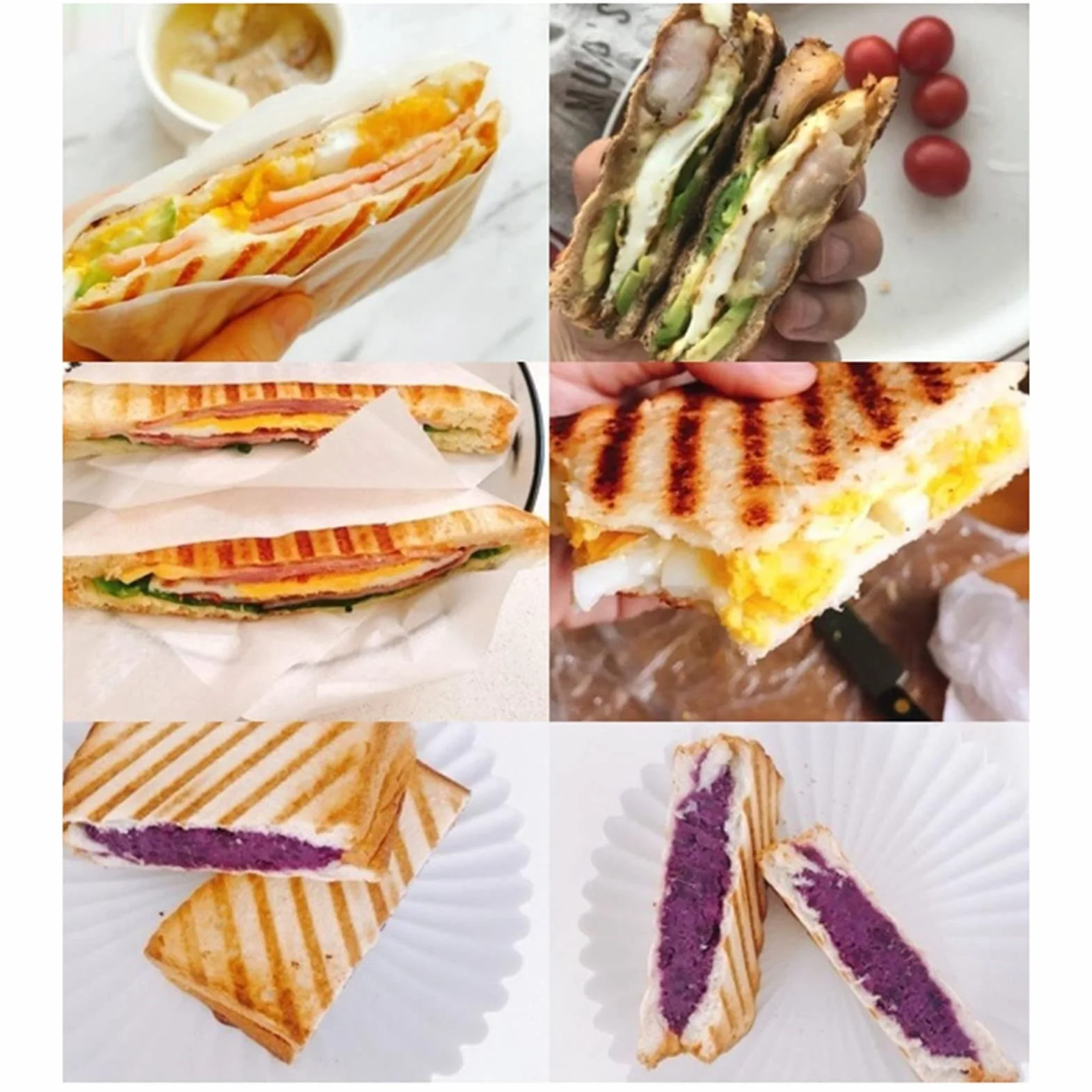 Tostapane Piastra a Gas, Paninaro tostato in Alluminio, Padella Antiaderente per Toast con Piano Cottura Antiaderente con Fondo Piatto per Colazione Snack Panini