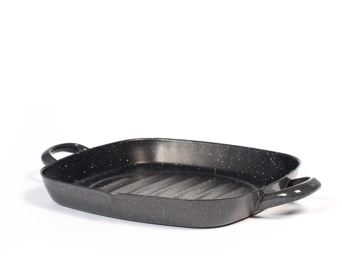 Magefesa Vitrinor Maculato Bistecchiera 2 Manici in Ferro Smaltato K2, 28x28cm