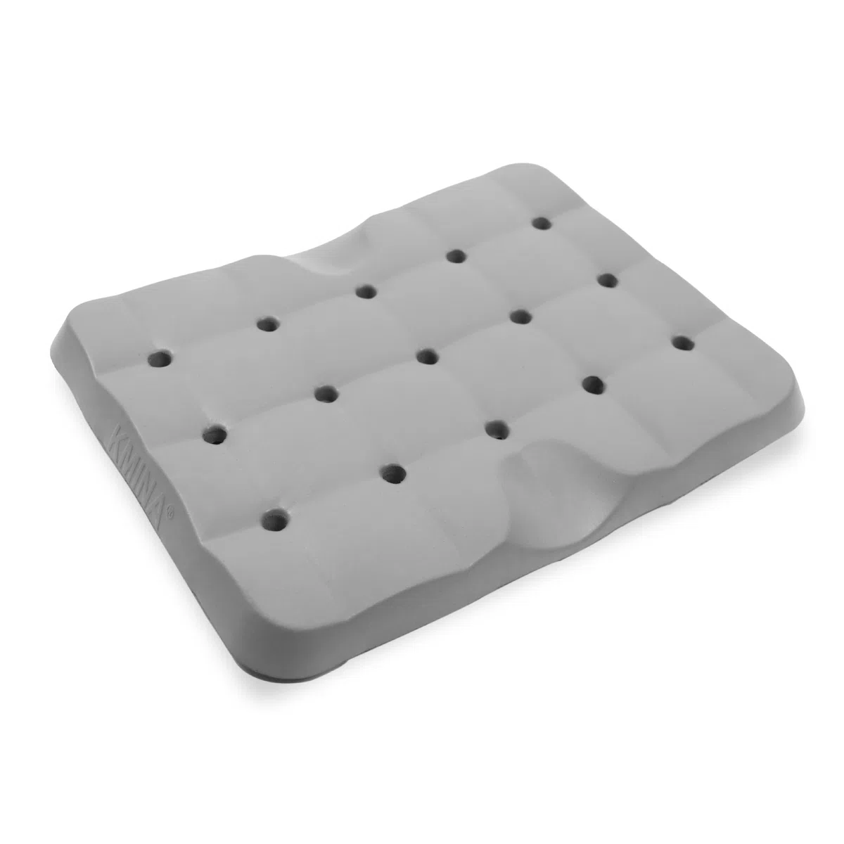 KMINA Cuscino Doccia per Seduta (35x27x3 cm), Cuscino Sedia Doccia Impermeabile, Schiuma Antiscivolo, Grigio – Prodotto in Europa
