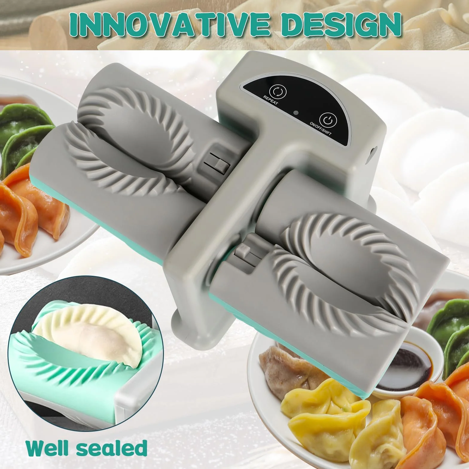 Stampo per Ravioli, Macchina per Ravioli, Automatica Dumpling Maker, Pasticceria per Fare i Gnocchi Panzerotti Pierogi, Macchina Pastamaker(Design a 2 Dimensioni)