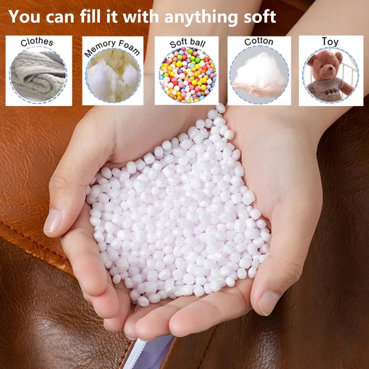 Pouf Marocchino in Pelle Poggiapiedi ottomano Poggiapiedi Quadrato Non Riempito Poggiapiedi Imbottito Coprisedile per Soggiorno Decorazioni per la casa Regalo (Arancione e caffè, M)