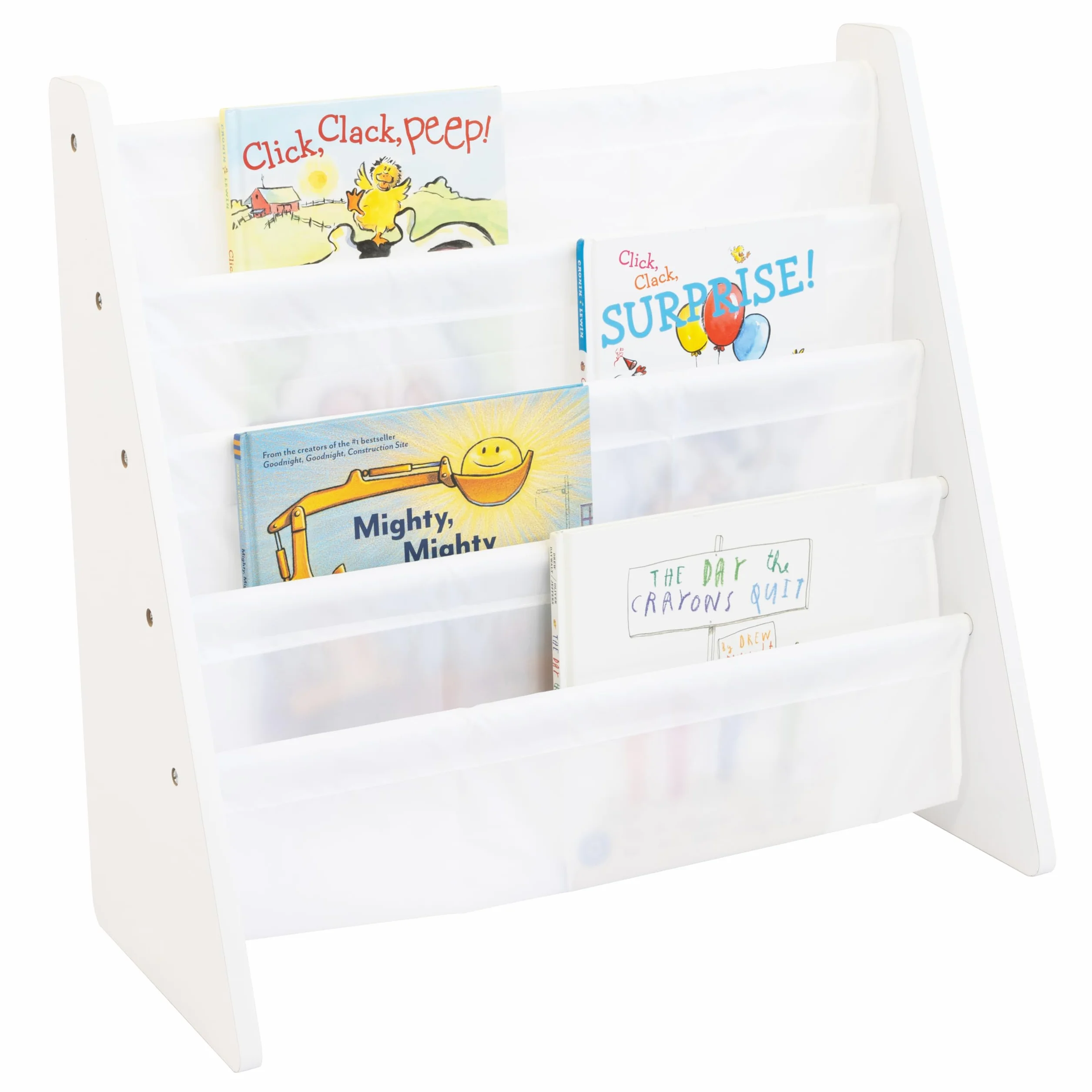 HumbleCrew Libreria Bambini Chic: Scaffale 4 Ripiani per Libri, Design Moderno Bianco, Perfetto per Camerette Ordinata e Letture Creative dei Piccoli