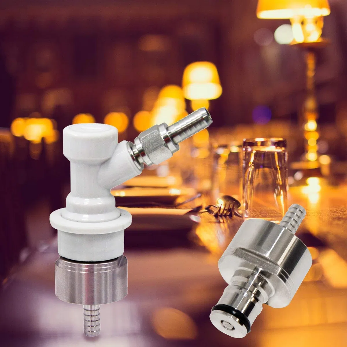 Tappo di Carbonatazione in Acciaio Inossidabile da 2 Pezzi, Tappo di Riempimento della Bottiglia a Pressione Blocco a Sfera Tappo di Gasatore per Fusto Tappi di CO2 Facile