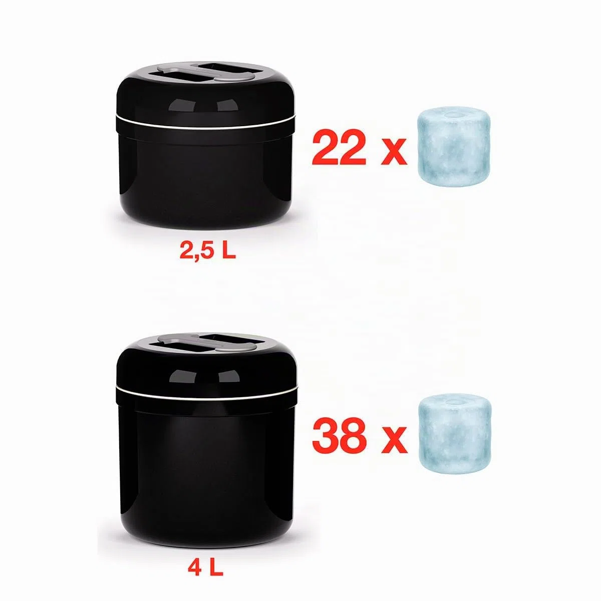 Valira Food Service - Secchiello per Ghiaccio Termico 2.5L Prodotto in Spagna, Colore Nero